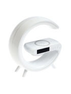 УЦЕНКА Портативная колонка- ночник G63, 15 Вт колонка, 15 W зарядка, 1800 мАч, подсветка, белая 1 10989485