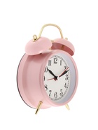 УЦЕНКА Будильник «Пеннант», дискретный ход, d=9 см, 17×11 см, розовый - Фото 2