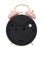 УЦЕНКА Будильник «Пеннант», дискретный ход, d=9 см, 17×11 см, розовый - Фото 3