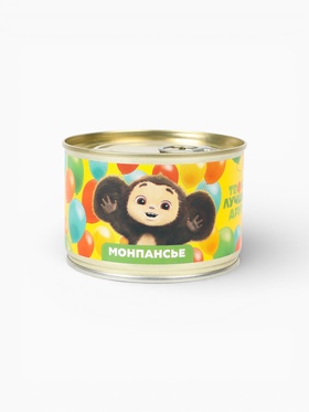 Леденцы монпансье в консервной банке «Чебурашка с шариками», 100 г
