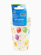 Стакан одноразовый бумажный «Воздушные шарики», 250 мл, 6 шт.  (артикул 10980692)  большой выбор товаров оптом и в розницу по низким ценам с доставкой