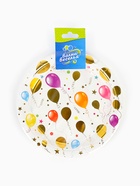 Тарелки (7''/18 см) Воздушные шарики, Разноцветный, Металлик, 6 шт.  (артикул 10980696)  большой выбор товаров оптом и в розницу по низким ценам с доставкой
