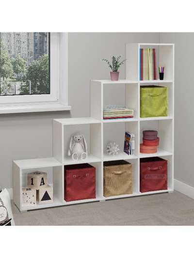 Стеллаж кубический №1, 1421×324×1440 мм, цвет белый