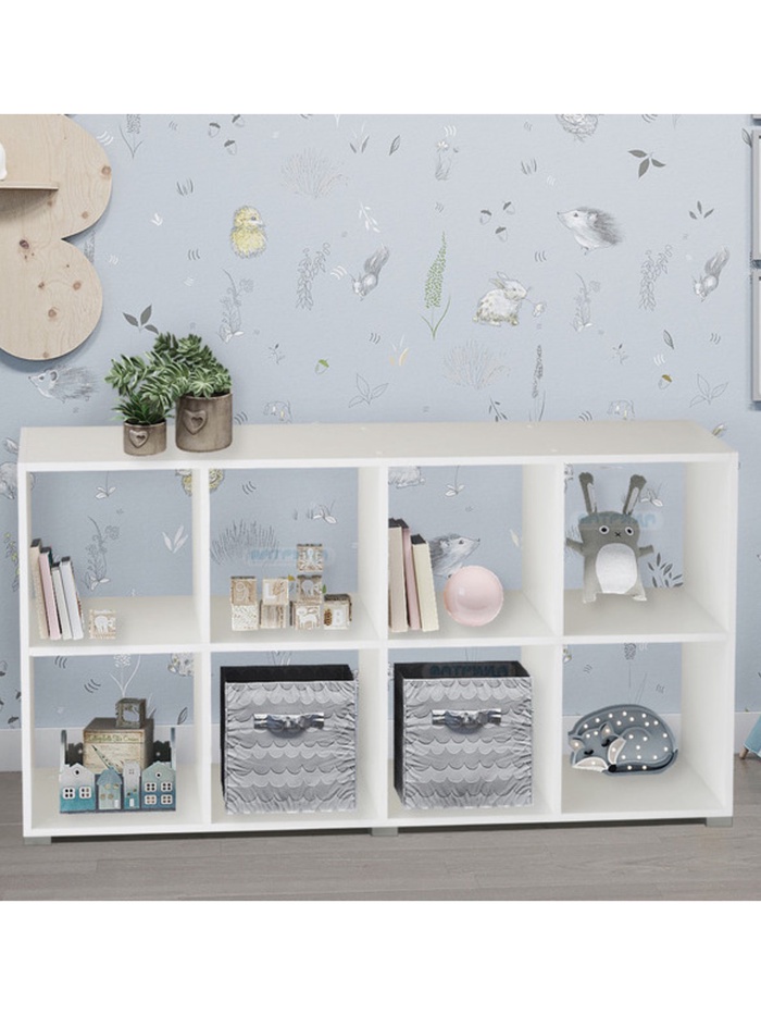 Стеллаж кубический №3, горизонтальное расположение, 1420×324×739 мм, цвет белый - Фото 1