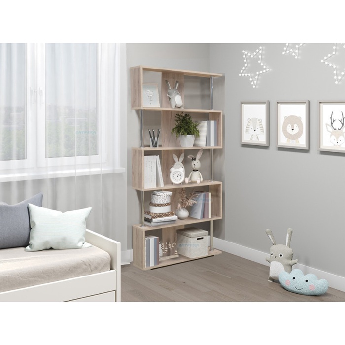 Стеллаж №6, 800×236×1751 мм, цвет ясень шимо светлый - Фото 1