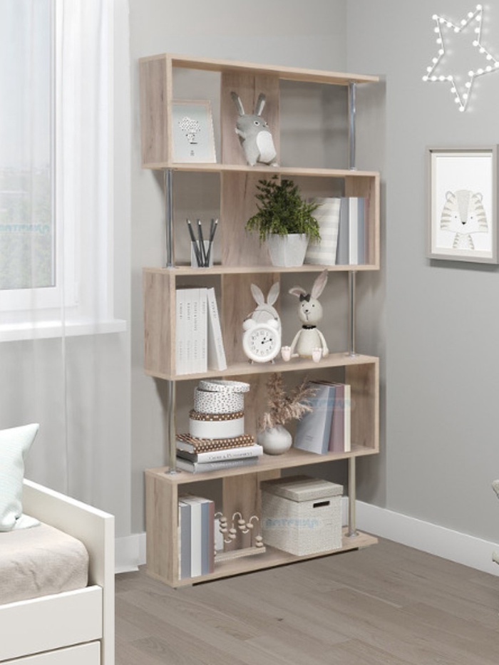 Стеллаж №6, 800×236×1751 мм, цвет ясень шимо светлый - Фото 1