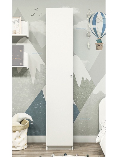 Шкаф одностворчатый «Радуга 1.1», 400×376×2100 мм, цвет белый