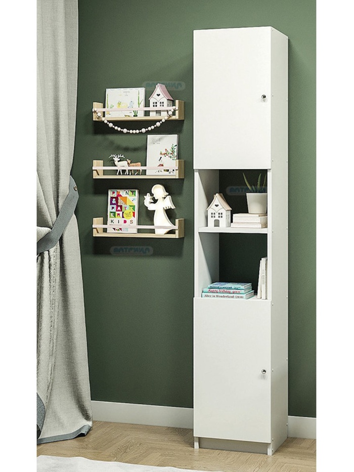 Шкаф – стеллаж «Радуга 1.3», с распашными дверями, 400×376×2100 мм, цвет белый - Фото 1