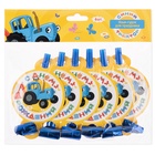 Карнавальные язычки гудки "Синий трактор" С Днем Рождения! "11 см, 6 шт. 10982663