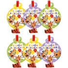 Карнавальные язычки гудки "Три Кота. Играем вместе", желтый, 11 см, 6 шт. 10982664