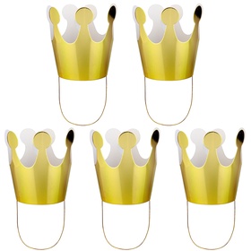 Корона бумажная золото, металлик, 6,5*10 см, 5 шт.  (артикул 10982669)  большой выбор товаров оптом и в розницу по низким ценам с доставкой