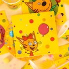 Сервировочные салфетки "Три Кота. Веселый День Рождения" 33*33 см, 20 шт. (комплект 2 шт) - фото 68980261