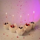 Свечи в торт "Спирали Люкс", розовый, 6 шт. 0,4*13 + 3 см (комплект 3 шт) - фото 68980282