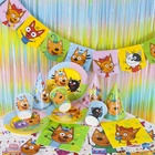 Гирлянда "Флажки, Три Кота, Играем вместе" ассорти, 300 см. - фото 68980301