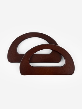 Ручки для сумки (2шт цена за пару) дерево 10*18см корич без прорези АУ