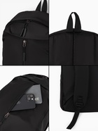 Рюкзак школьный, однотонный, 1 отделение, 3 кармана, 28×13×39 см, чёрный - Фото 11