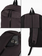 Рюкзак школьный, однотонный, 1 отделение, 3 кармана, 28×13×39 см, серый - Фото 11