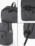 Рюкзак школьный, водонепроницаемый, однотонный, 1 отделение, 3 кармана, 31×11×40 см, серый - фото 121704003