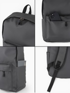 Рюкзак школьный, водонепроницаемый, однотонный, 1 отделение, 3 кармана, 31×11×40 см, серый - Фото 10