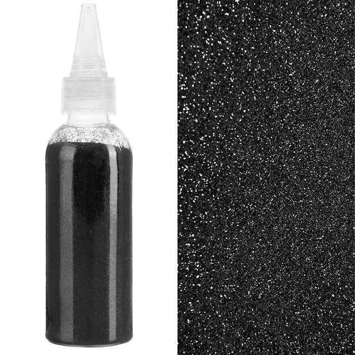Глиттер Черный, 80 г. - Фото 1