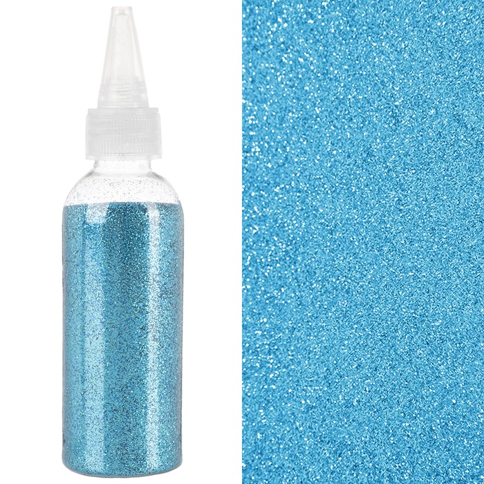 Глиттер Ярко-голубой, 80 г. - Фото 1
