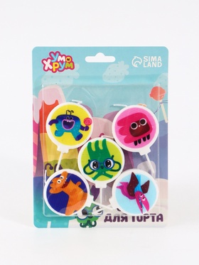 Свечи в торт, набор 5 шт., Ум и Хрум