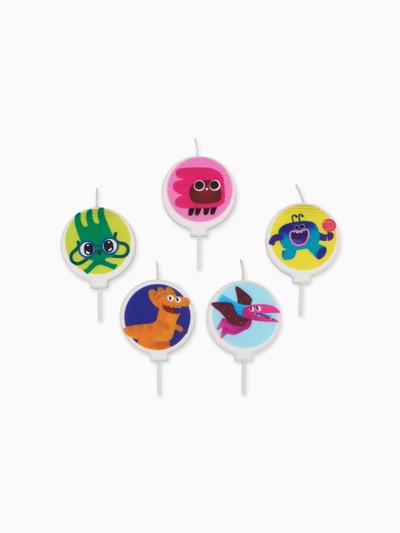 Свечи в торт, набор 5 шт., Ум и Хрум