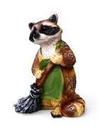 Садовая фигура из полистоуна «Енот с метлой», 26×24×38 см  (артикул 10976274)  большой выбор товаров оптом и в розницу по низким ценам с доставкой