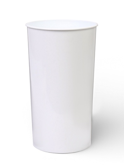 Ваза для цветов, 3.8 л, d=14 см, h=25.5 см, пластиковая, белая