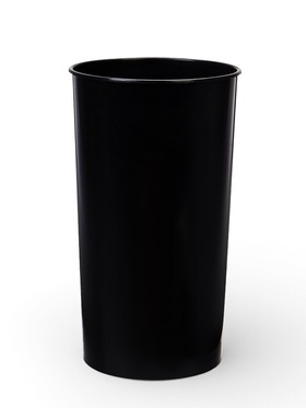 Ваза для цветов, 3.8 л, d=14 см, h=25.5 см, пластиковая, чёрная