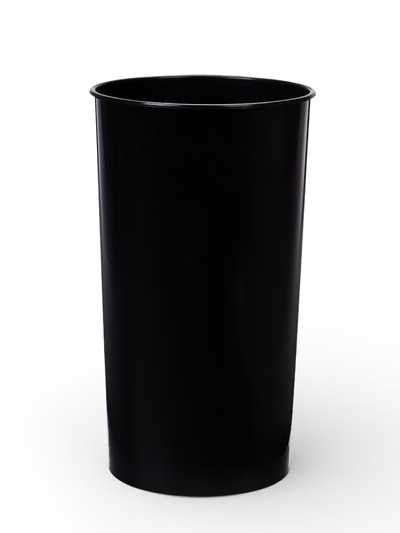 Ваза для цветов, 3.8 л, d=14 см, h=25.5 см, пластиковая, чёрная