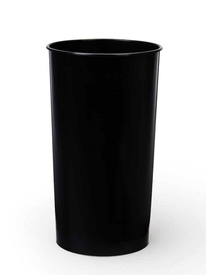 Ваза для цветов, 3.8 л, d=14 см, h=25.5 см, пластиковая, чёрная - Фото 1