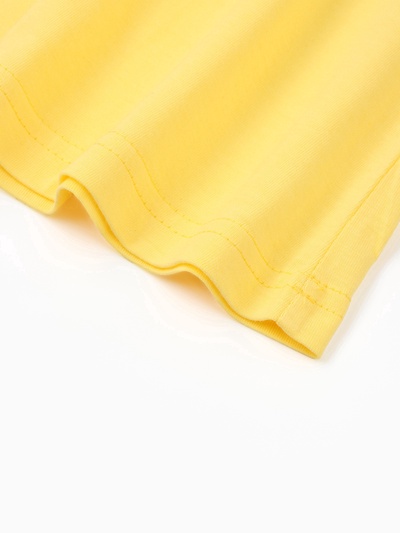 Платье для девочки KAFTAN однотонное с коротким рукавом, жёлтое, рост 92-98 см