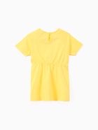 Платье для девочки KAFTAN однотонное с коротким рукавом, жёлтое, 116-122 см, 150 г - фото 809493032