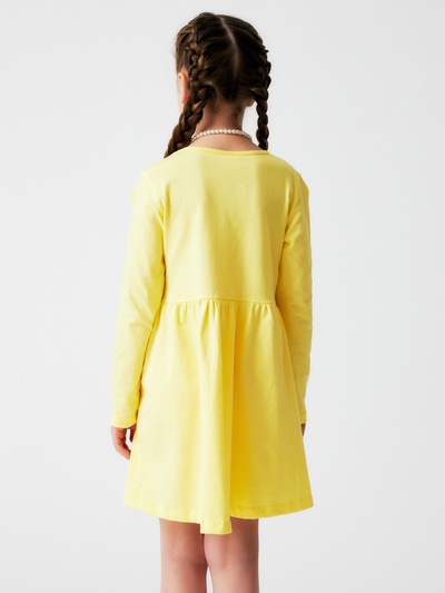 Платье для девочки KAFTAN «Балерина» с длинным рукавом, жёлтое, рост 92-98 см