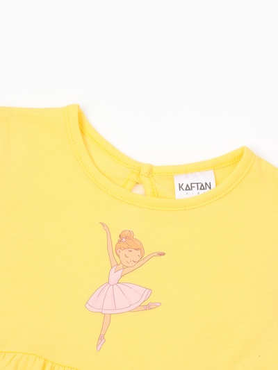 Платье для девочки KAFTAN «Балерина» с длинным рукавом, жёлтое, рост 92-98 см