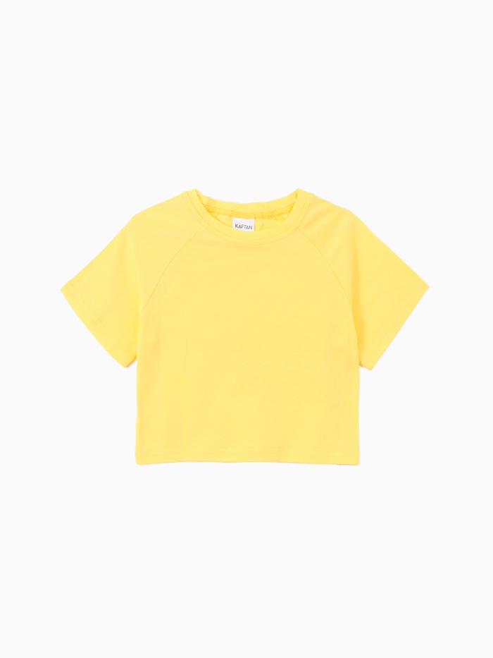 Футболка детская KAFTAN: Oversize, однотонная, жёлтая, рост 134-140 см - Фото 1