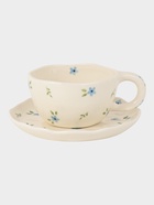 Чайная пара «Уютный дом. Фиалки», 2 предмета: блюдце 15×2 см, чашка 255 мл, керамика - фото 69174946