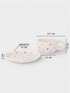 Чайная пара «Уютный дом. Тюльпаны», 2 предмета: блюдце 15×2 см, чашка 270 мл, керамика, белая 10937621