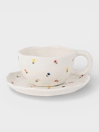 Чайная пара «Уютный дом. Тюльпаны», 2 предмета: блюдце 15×2 см, чашка 270 мл, керамика, белая 10937621