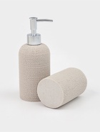 Набор для ванной «Плетение», 2 предмета, дозатор для мыла, стакан, бежевый  (артикул 10938466)  большой выбор товаров оптом и в розницу по низким ценам с доставкой