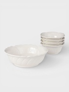 Салатники «Цветок», набор 5 шт.: 1 шт. 390 мл, 4 шт. 100 мл, керамика, белые - Фото 1