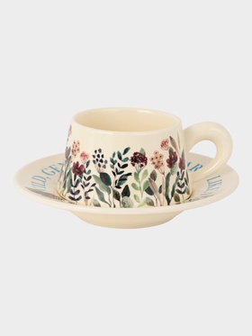 Чайная пара «Цветущий сад», 2 предмета: блюдце 17×2.5 см, чашка 280 мл, керамика  (артикул 10939301)  большой выбор товаров оптом и в розницу по низким ценам с доставкой