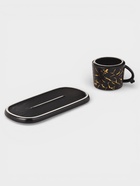 Чайная пара «Мрамор», 2 предмета: чашка 250 мл, блюдце 13.5×11×1 см, керамика, чёрная - фото 809493189