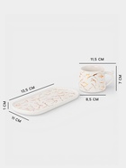 Чайная пара «Мрамор», 2 предмета: чашка 250 мл, блюдце 13.5×11×1 см, керамика, белая - фото 809493192