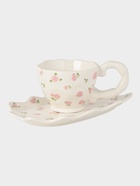 Чайная пара «Райское наслаждение», 2 предмета: блюдце 21×12×1.5 см, чашка 190 мл, керамика, розовая  (артикул 10939619)  большой выбор товаров оптом и в розницу по низким ценам с доставкой