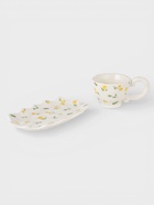 Чайная пара «Райское наслаждение», 2 предмета: блюдце 21×12×1.5 см, чашка 190 мл, керамика, белая, жёлтая  (артикул 10939621)  большой выбор товаров оптом и в розницу по низким ценам с доставкой
