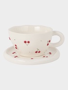 Чайная пара «Вишенки», 2 предмета: блюдце 14×1 см, чашка 260 мл, керамика  (артикул 10939622)  большой выбор товаров оптом и в розницу по низким ценам с доставкой