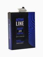 УЦЕНКА Подарочный набор мужской AСTIVE LINE: гель для душа 250 мл + шампунь 250 мл 10989645