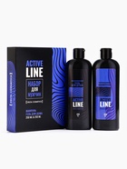 УЦЕНКА Подарочный набор мужской AСTIVE LINE: гель для душа 250 мл + шампунь 250 мл 10989645